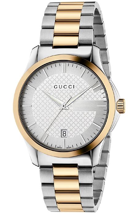 gucci g timeless two tone small watch|Gucci watch unisex.